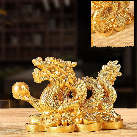 Rynx | Fortune Dragon Resin Decor for Home & Office