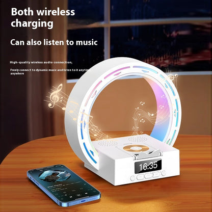 RYNX | Bluetooth Speaker Lamp 4-In-1 With Charging Station And Alarm Clock