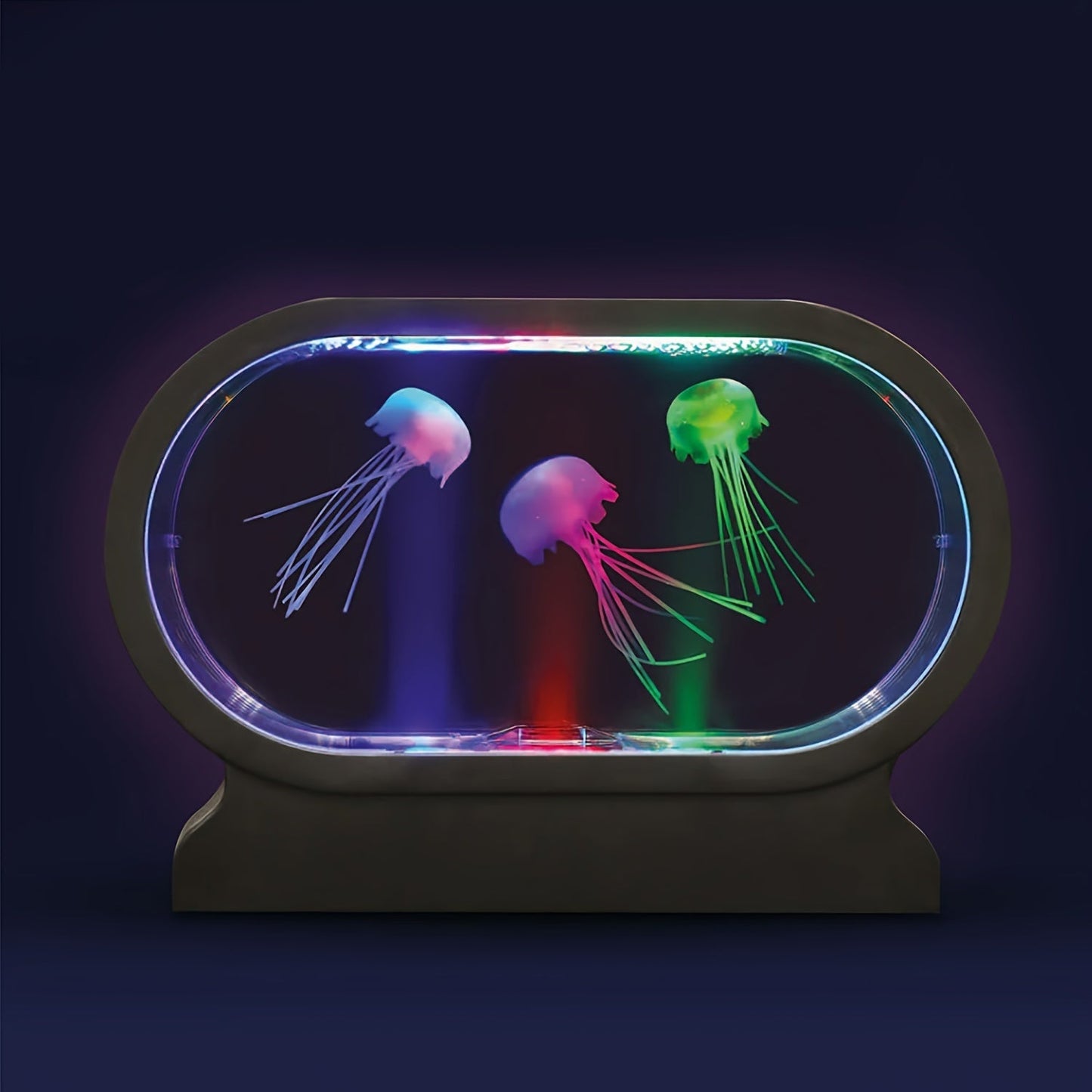 Rynx | LumiJelly - LED Jellyfish Table Lamp, 3-Color Simulated Aquarium Night Light, Battery-Powered, Decorative Light
