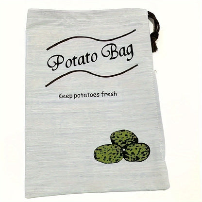 Rynx | Set of 2 Reusable Vegetable Bags – Food-Safe Drawstring Storage for Fresh Potatoes, Onions & Root Veggies, Prevent Sprouting, Kitchen Organizer