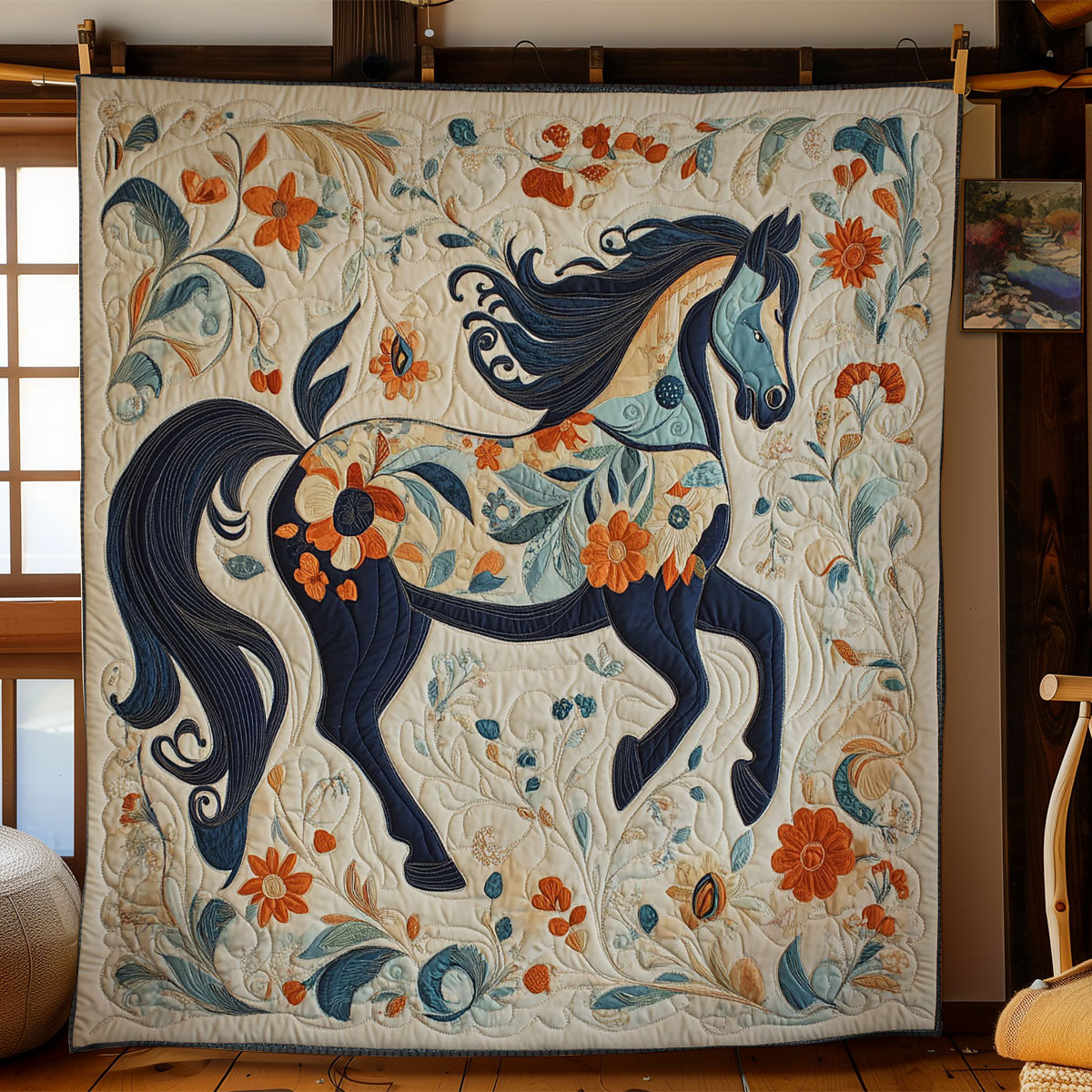 Rynx | Floral Horse Quilt