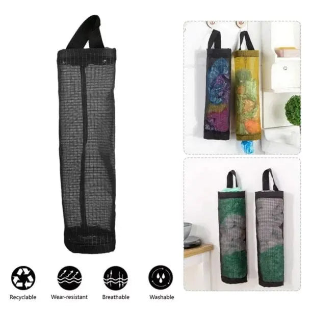 Rynx | Hanging Pocket Organizer – Breathable Mesh for Storing Kitchen Bags and Fruits/Veggies