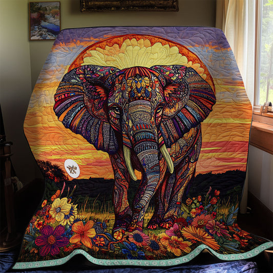 Rynx | Elephant flowers Quilt