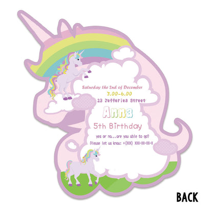Rynx | Rainbow Unicorn Invitation Card Set