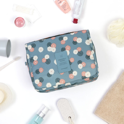 RYNX | Travel makeup bag Blue flowers