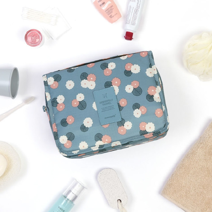 RYNX | Travel Cosmetic Bag Blue Flowers