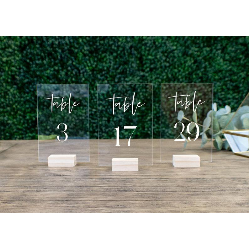 Rynx | Wedding table numbers with holders