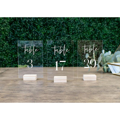 Rynx | Wedding table numbers with holders