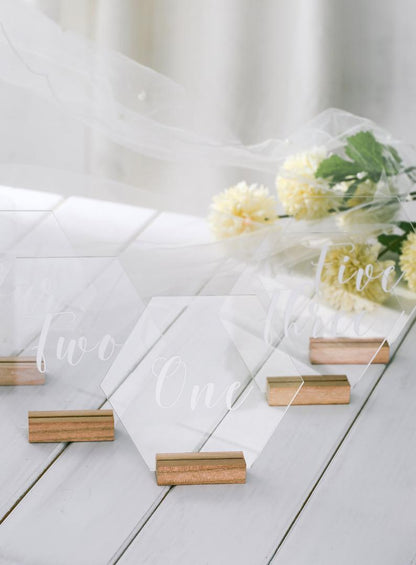 Rynx | Wedding table numbers with holders