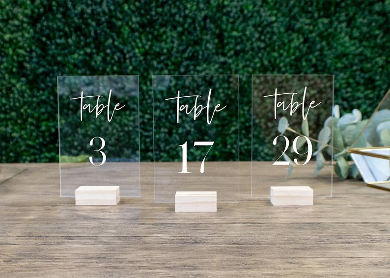 Rynx | Wedding table numbers with holders