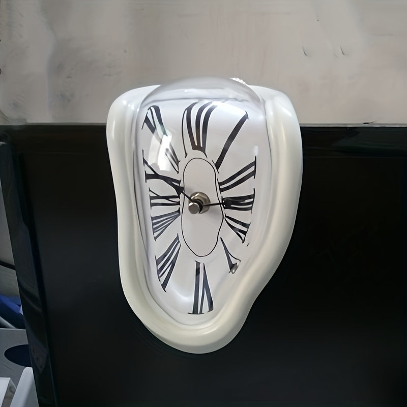 Rynx | Surrealist Bent Roman Wall Clock - Stylish Melting Clock for Home Decoration