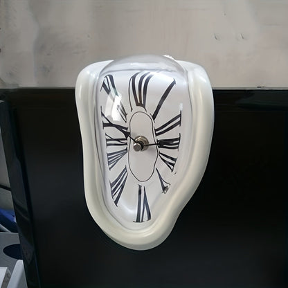 Rynx | Surrealist Bent Roman Wall Clock - Stylish Melting Clock for Home Decoration