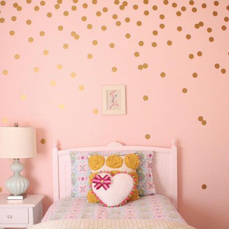 Rynx | Golden Magic Dot Wall Tattoos: Chic Home Decor for Children and Interior Styling