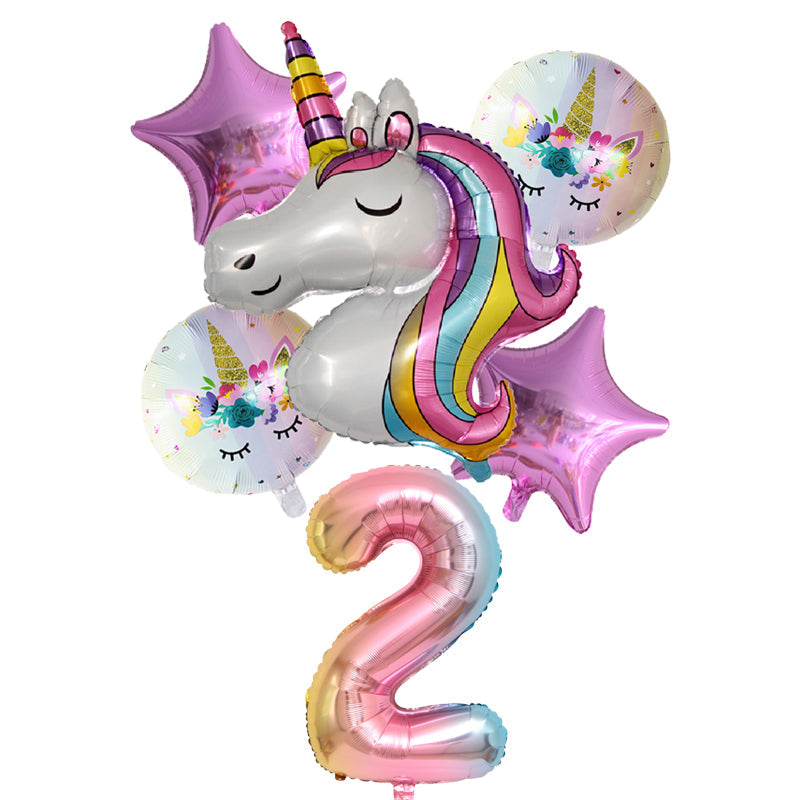 Rynx | Rainbow Unicorn Balloons 6 pcs/Set