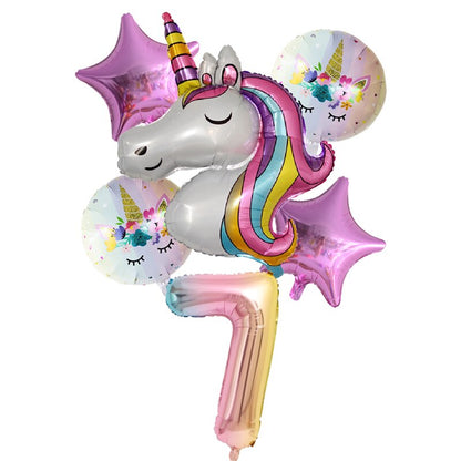 Rynx | Rainbow Unicorn Balloons 6 pcs/Set