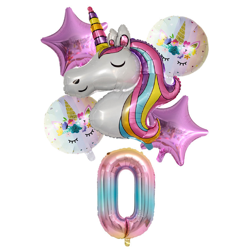 Rynx | Rainbow Unicorn Balloons 6 pcs/Set