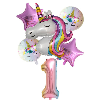 Rynx | Rainbow Unicorn Balloons 6 pcs/Set