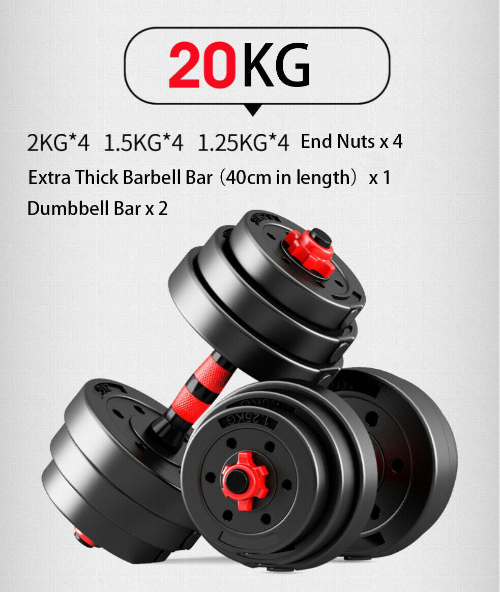 RYNX |-40kg Adjustable Dumbbell Set Barbell Home GYM Exercise Weight Fitness Workout