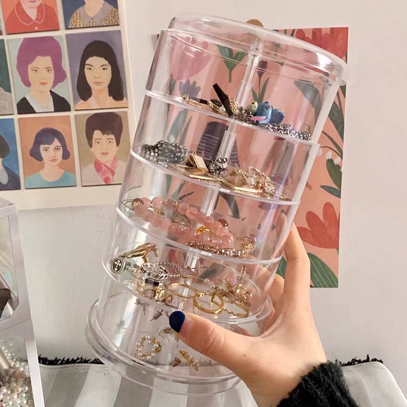 Rynx Hairpin Jewelry Transparent Rotating Storage