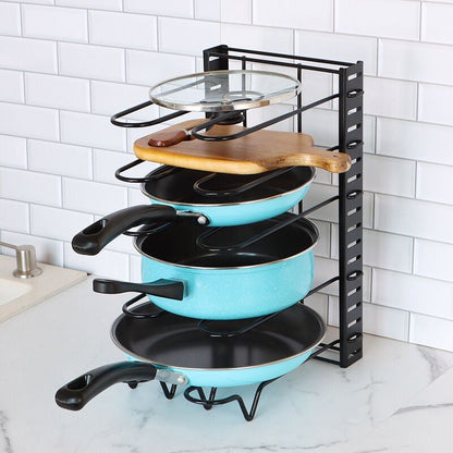 Rynx | SpaceFlex Adjustable Pan Holder & Lid Holder | Organization & Flexibility in the Kitchen