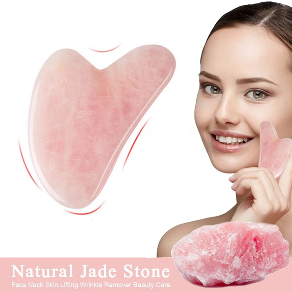Rynx | Rose Jade Gua Sha Face and Body Massage for Skin Renewal and Anti-Aging
