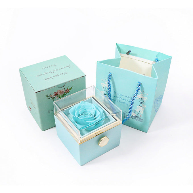 RYNX | [Ideal Gift] Eternal Rose Box - With Engraved Necklace & Artificial Rose