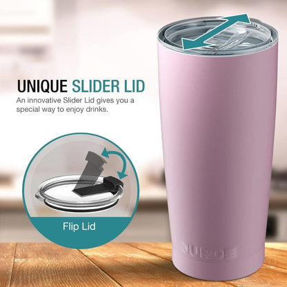 Rynx | 20oz Stainless Steel Container, Vacuum Insulated with Lid and Straw for Hot and Cold Drinks