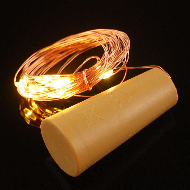 Rynx | 20 LED copper wire light sources with bottle stopper