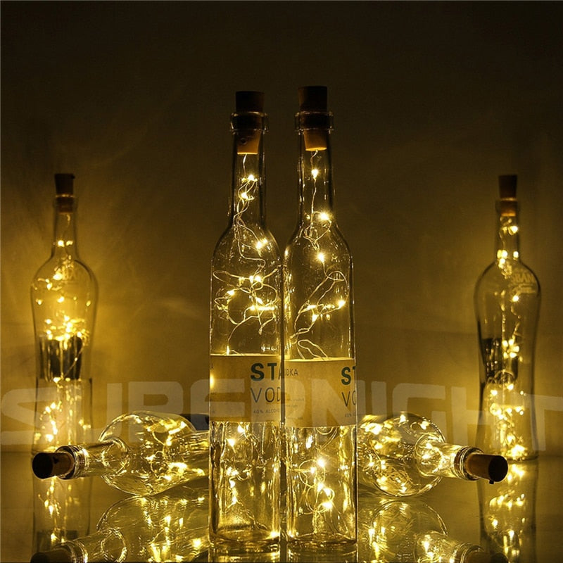 Rynx | 20 LED copper wire light sources with bottle stopper