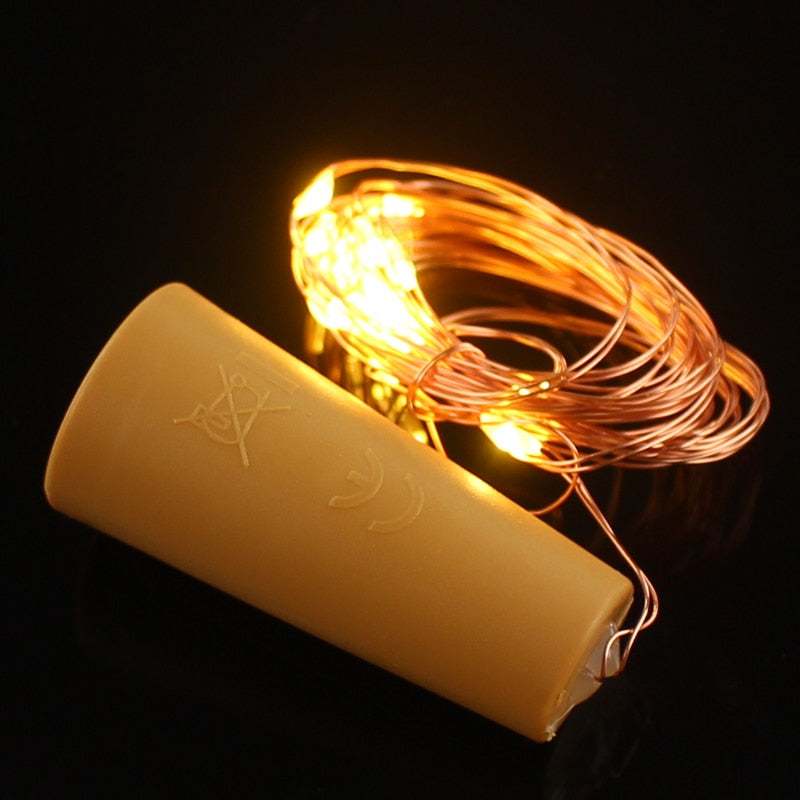 Rynx | 20 LED copper wire light sources with bottle stopper