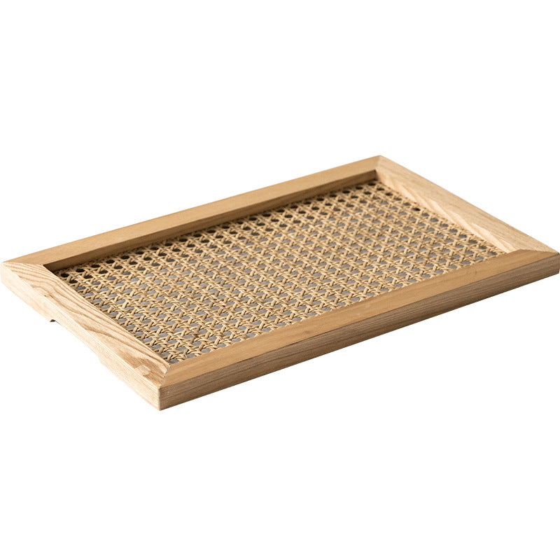 Rynx Bohemian Woven Rattan Wood Breakfast Tray