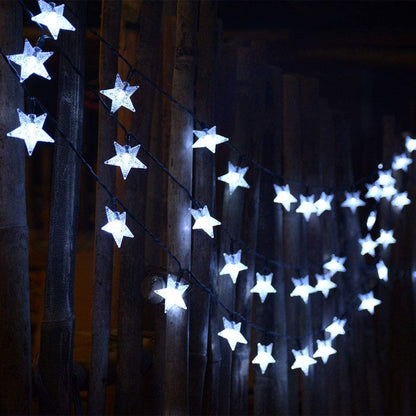 Rynx | Solar Powered Feelys, Cold White Waterproof Solar Pavilion Summer Lights, 30ft 50 LED Solar Lights for Christmas Garden Decoration