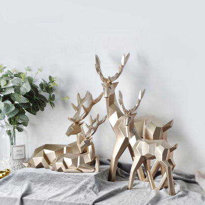 Rynx Scandinavian Reindeer Sculptures Set of 2