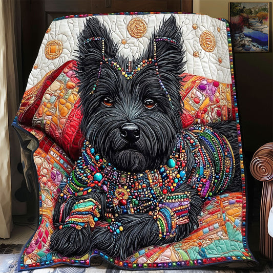 Rynx | Colorful Skye Terrier Quilt