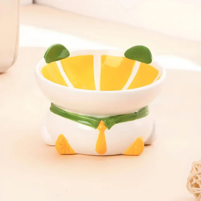 Rynx | Slanted elevated ceramic cat bowl