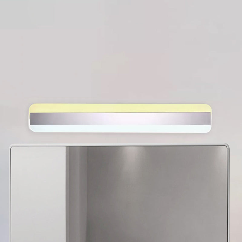 Rynx | 31.5"/39"/47" Width linear makeup mirror light modern acrylic LED bathroom light above the mirror with reflector