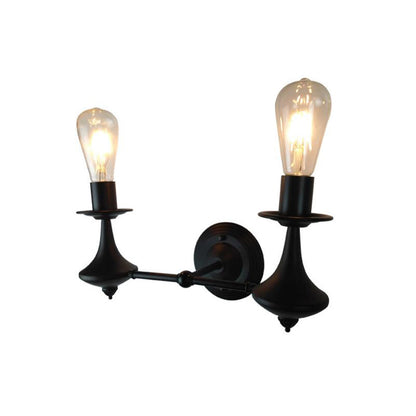 Rynx | Metal Exposed Bulb Wall Lighting Industrial 1/2 Light Dining Room Wall Lamp Fixture