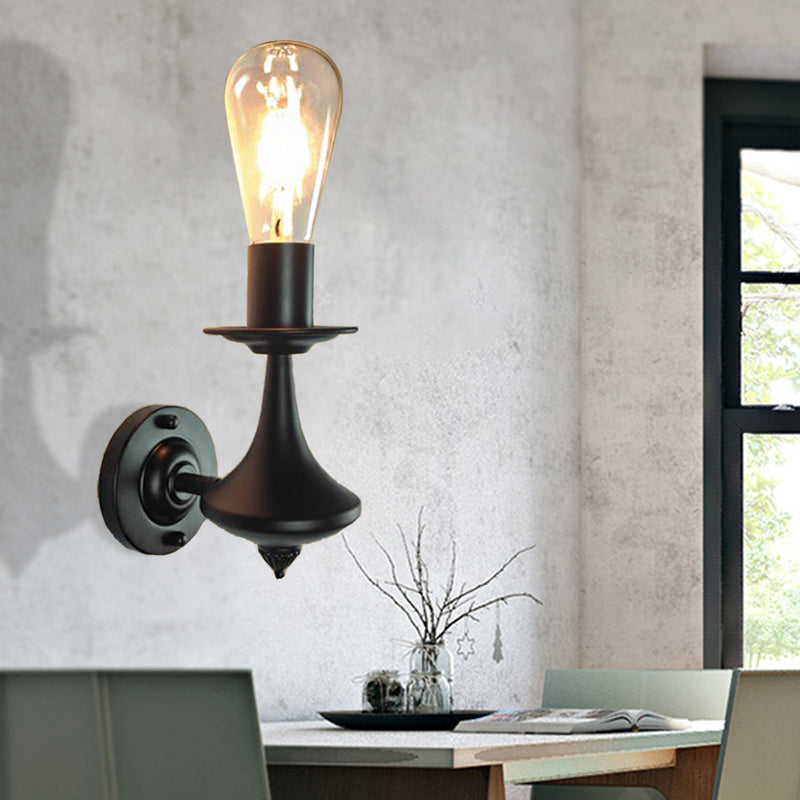 Rynx | Metal Exposed Bulb Wall Lighting Industrial 1/2 Light Dining Room Wall Lamp Fixture