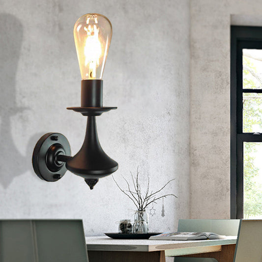 Rynx | Metal Exposed Bulb Wall Lighting Industrial 1/2 Light Dining Room Wall Lamp Fixture