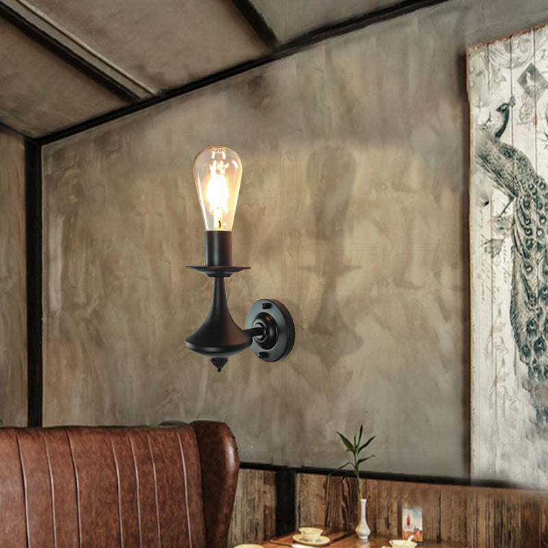 Rynx | Metal Exposed Bulb Wall Lighting Industrial 1/2 Light Dining Room Wall Lamp Fixture