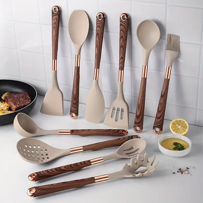 RYNX | Vitrux Silicone Kitchen Utensils Set (10 Pieces)