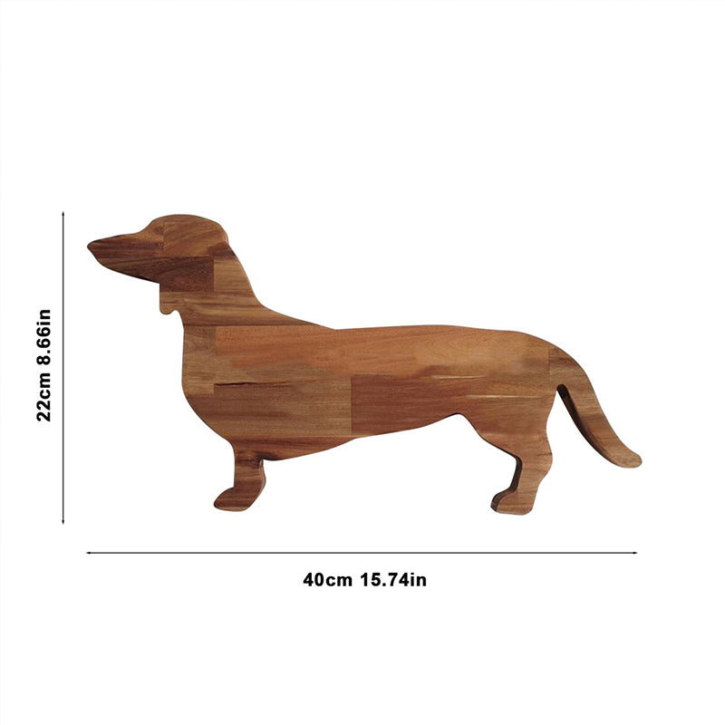 Rynx | Wood Dachshund Dog Dinner Plate