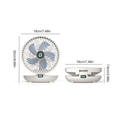 Rynx | Portable Mini Desk Fan, USB Rechargeable Adjustable Wall Fan