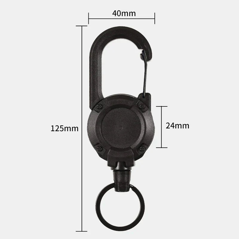 RYNX | Outdoor Automatic Retractable Wire Rope Luya Theft-Proof Tactical Keychain