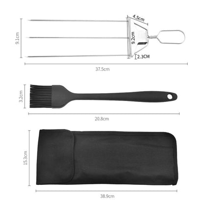 Rynx | 3-Way Grill Skewers, Stainless Steel Skewers For Bbq