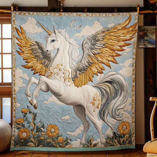 Rynx | White Gold Pegasus Quilt