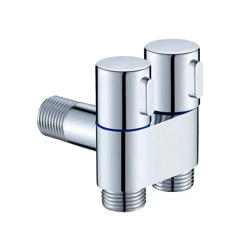 Rynx | Double control valve made of brass – Water supply with matte black finish
