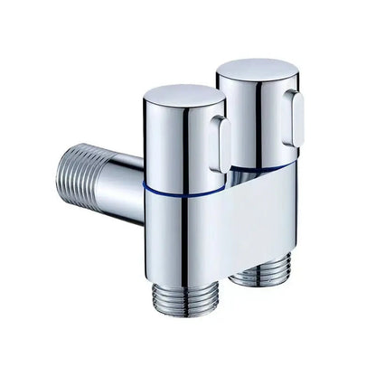 Rynx | Double control valve made of brass – Water supply with matte black finish