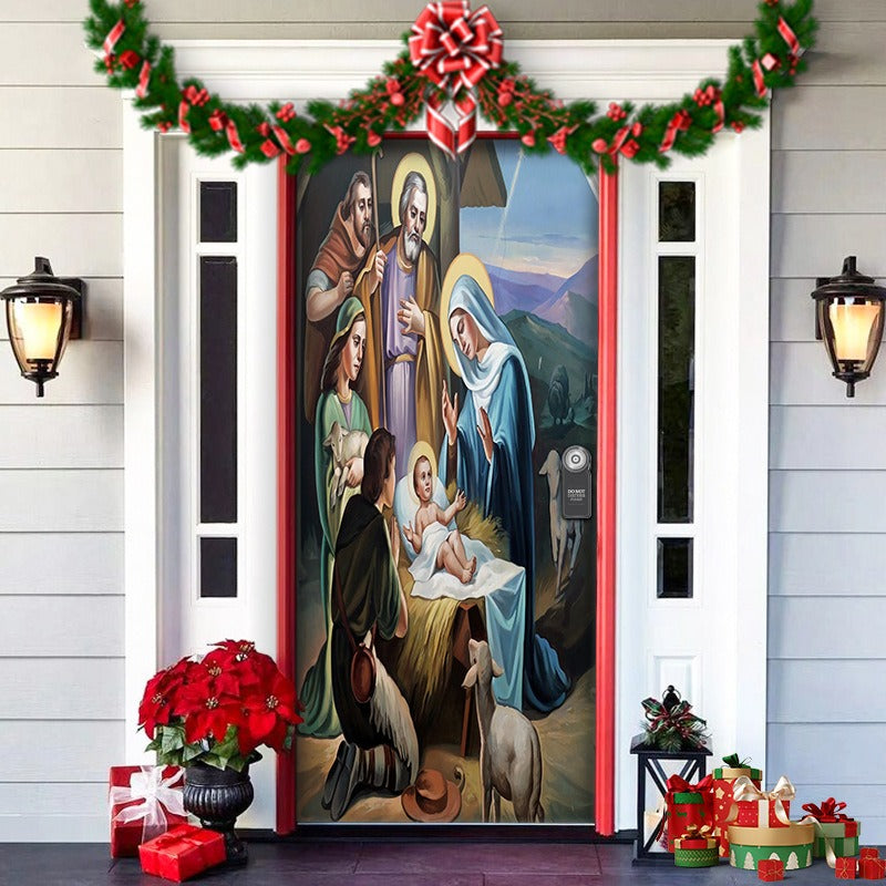 Rynx | Nightmare Before Christmas Outdoor Decorations Props Christmas Elf Door Cover