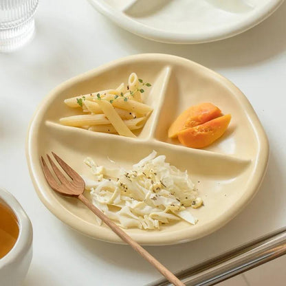 Rynx | 3-compartment ceramic portion control plate for healthy eating